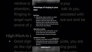 Spiritual meaning of ringing in left ear