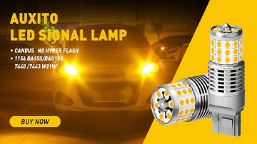 AUXITO 7440 LED Bulbs Turn Signal Lights Amber Yellow Build-in Load Resistor CANBUS Error Free
