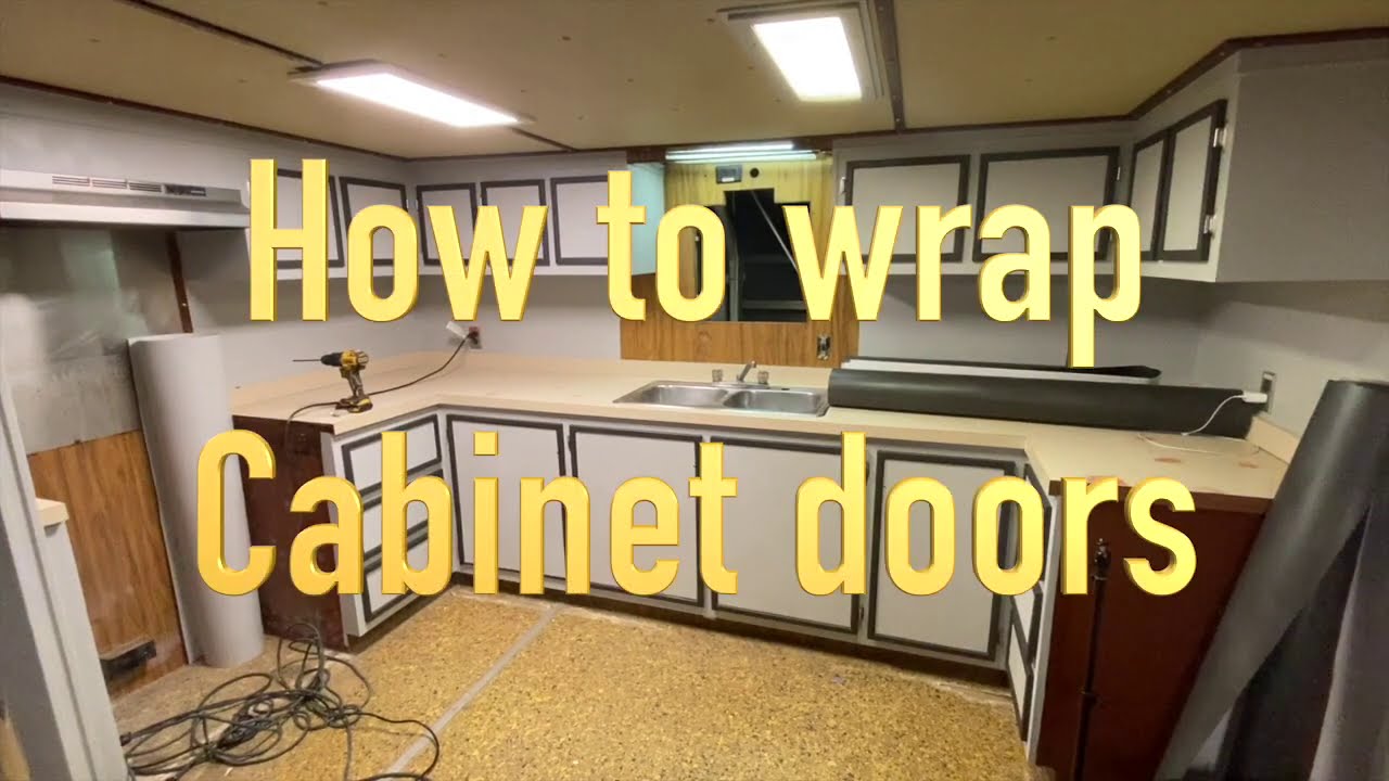 how to vinyl wrap a kitchen door using the Architectural film