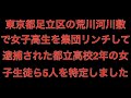 [真相]東京都足立区の荒川河川敷で女子高生を集団リンチして逮捕された都立高校2年の女子生徒ら5人を特定しました[masa46494]