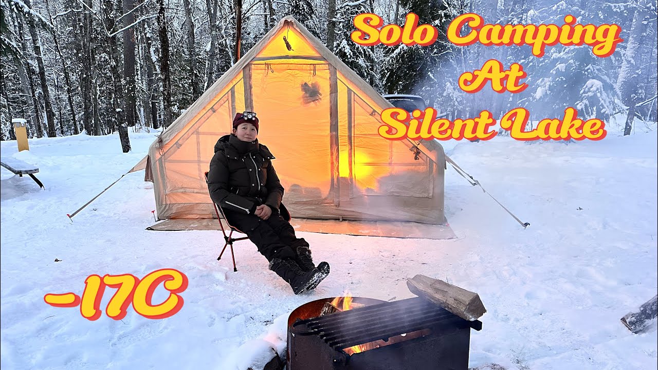 Solo Winter Camping and Hiking at Silent Lake Provincial Park