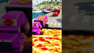 Cars vs Giant Lava Pit – BeamNG.drive 359 #beamng #shorts #beamngdrive #car #usa #viral #india