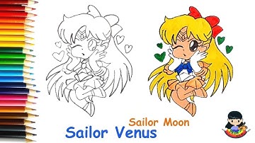 How to draw CHIBI SAILOR VENUS easy step by step | Sailor Moon | Draw with me