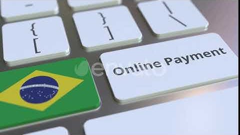 Online Payment Text and Flag of Brazil on the Keyboard | Motion Graphics - Envato elements