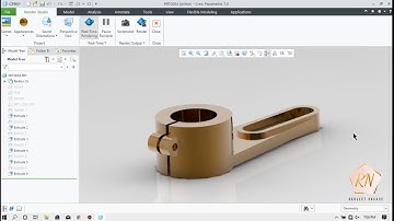 Creo Tutorial for beginners.3D Mechanical Part Design..