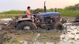 Eicher tractor stuck in mud Rescued by John Deere and Massey ferguson tractors | tractor videos |