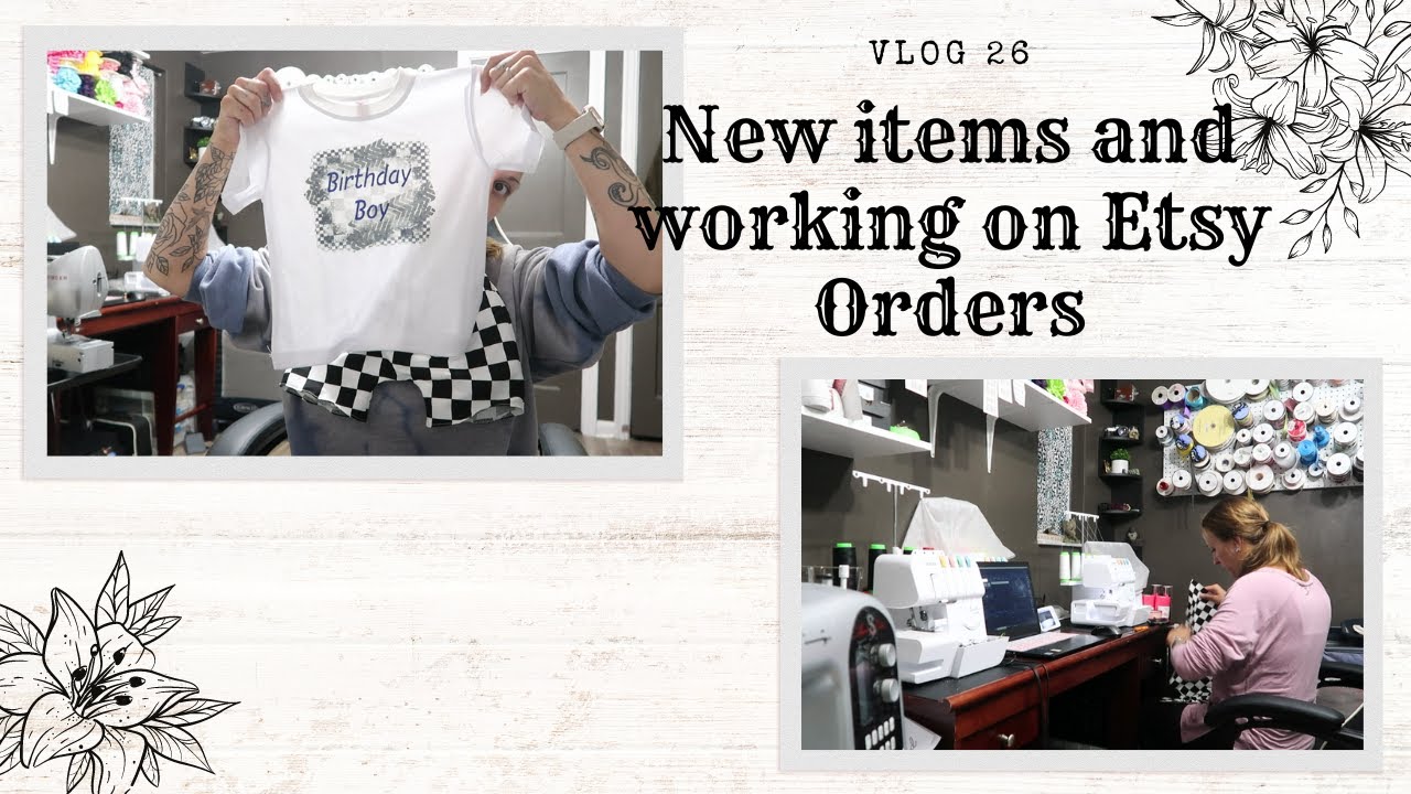 vlog 26 Running my Etsy Full Time Working on Orders and New Items YouTube