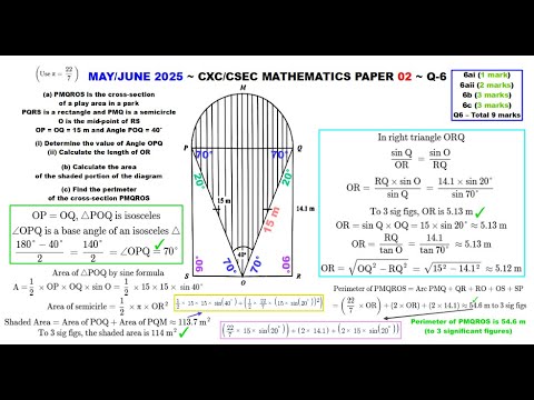 Csec Compounding (MJ 2025) Play Park Compound Figure Measures ~ Q6 ~ Paper2-CSEC-MATHS ...