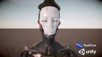 RealFlow Unity3D - ADAM face viscous
