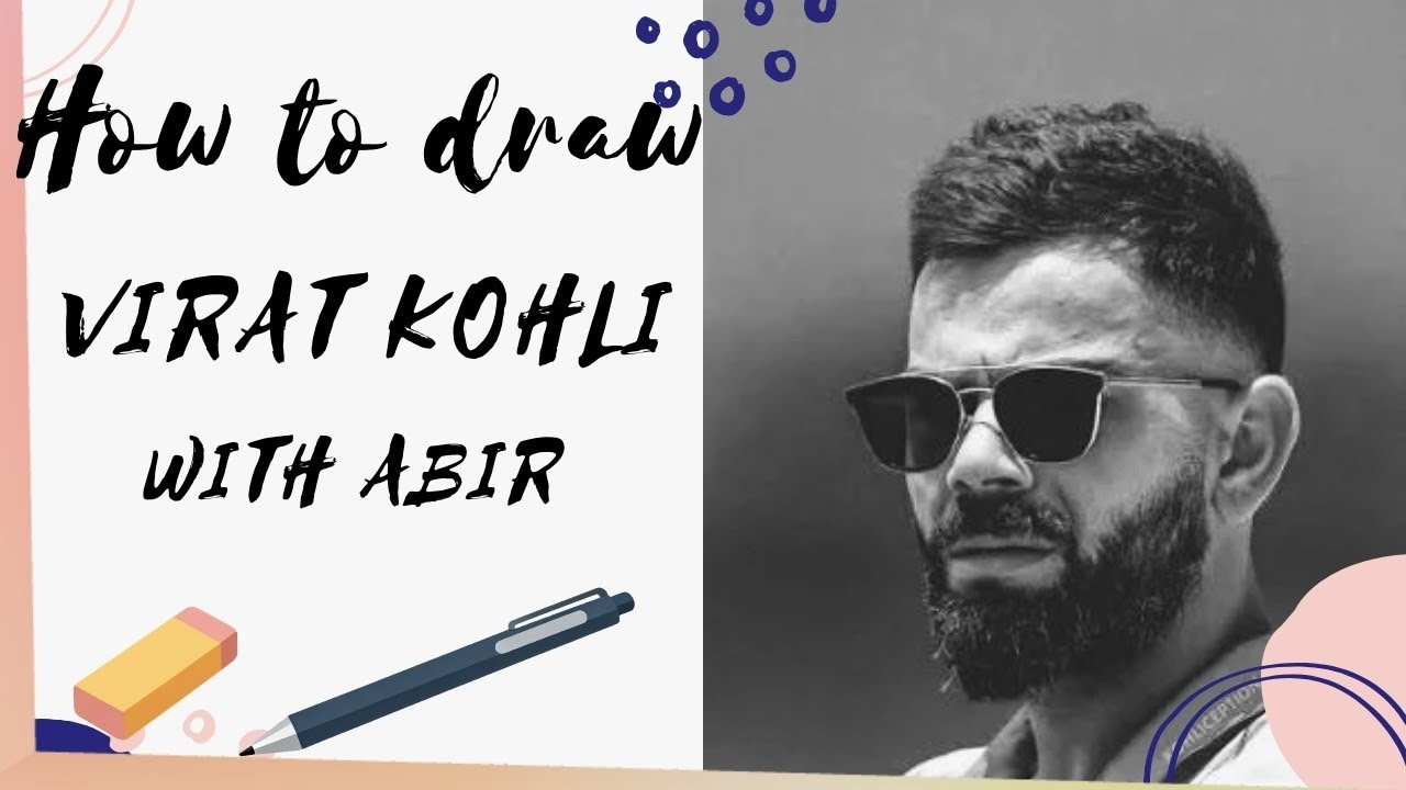 How to draw virat kohli with Abir 