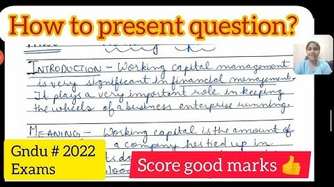 How to present question 🤔? Score good marks #gndu #2022 #exams