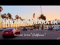 Driving Santa Barbara California Sunset 6K - Montecito to Harbor in American Riviera