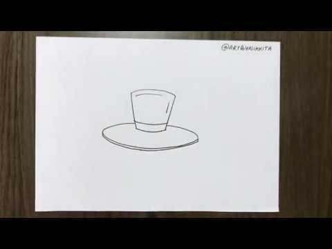 How to draw an Hat easy step by step tutorial | A to Z of drawing - YouTube