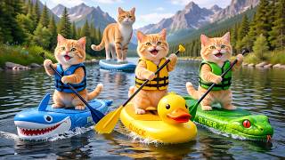 Mama Cat Trims Fur on the Farm and Makes Tiger Hat For Kittens At Home🐾🎩🐯 screenshot 5