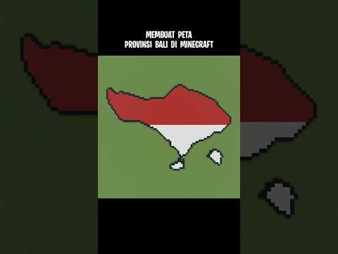 Membuat Peta Bali Warna Merah Putih di Minecraft🇮🇩 #pixelart