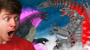 Reacting to MECHAGODZILLA vs EVOLVED GODZILLA!