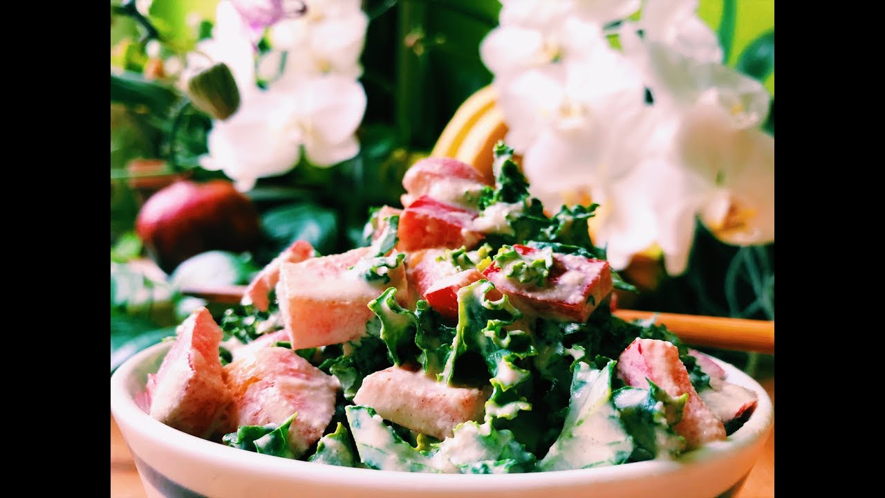 Bell Pepper Kale Salad with Tahini Dressing Take 3 YouTube