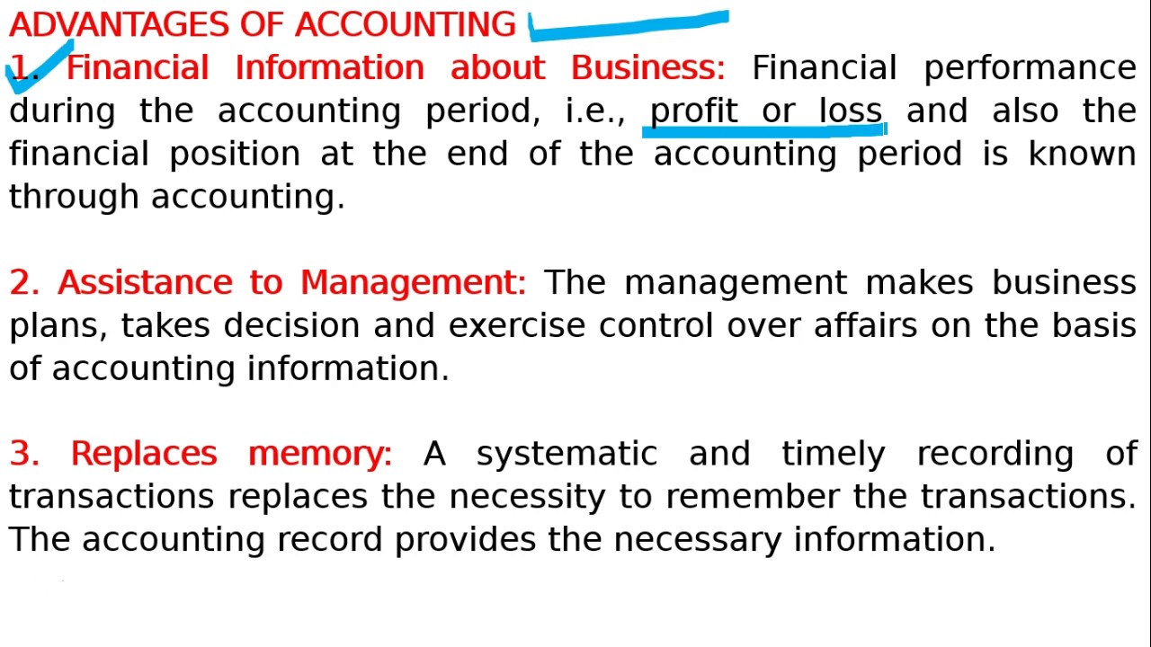 Advantages of Accounting - YouTube