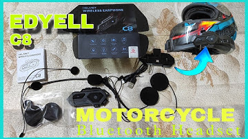 EDYELL C8 Motorcycle Bluetooth Headsets🔥 | Unboxing and  Installation ✌️ #edyell