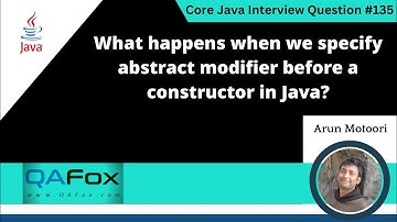 What happens when we specify abstract modifier before constructor(Core Java Interview Question #135)