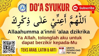 DOA SYUKUR ATAS NIKMAT TUHAN - zikir pagi & petang || teks arab - latin - arti - gratis pdf