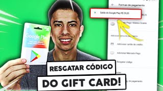 COMO USAR O CARTÃO GIFT CARD DA GOOGLE PLAY RESGATAR CÓDIGO PIN da Recarga  Google Promocional RV 