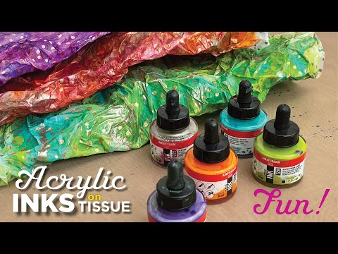 Painting Tissue and Deli Paper with Acrylic Ink–Tutorial Tidbits