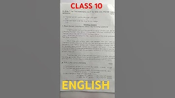 Class 10 2nd Unit Test 2024 | English Question Paper  #class10 #madhyamik #english