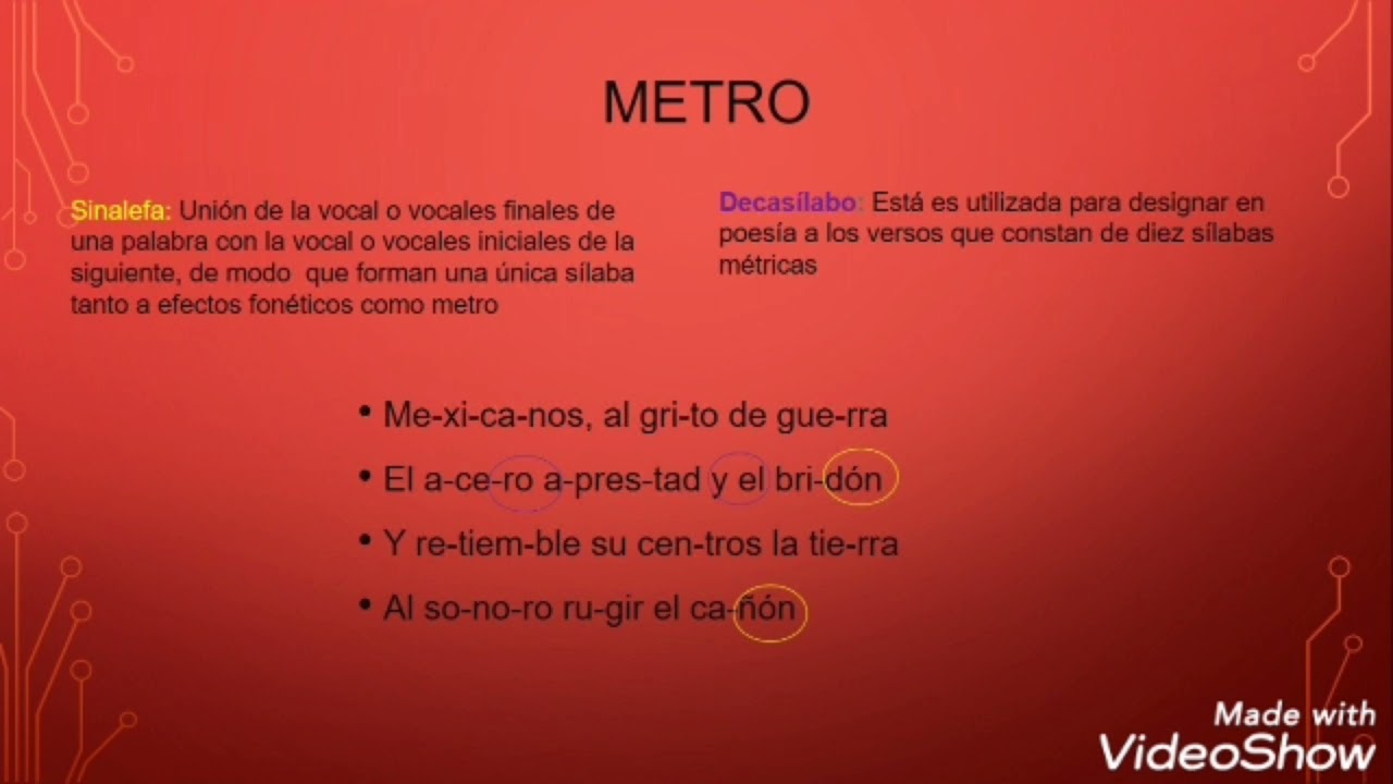 Rima Metro Y Ritmo Con La Primera Estrofa Del Himno Nacional Mexicano
