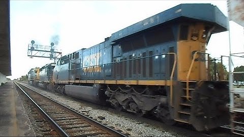 CSX Trains Pass Each Other Reverse And Forward