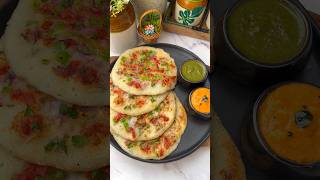 Suji/Rava Uttapam With Tomato Chutney? Day 1 Of Street Food Recipe Series shorts viral