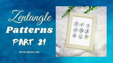 【21】9 easy Zentangle patterns grid for beginners 禪繞畫 禪繞圖樣 九宮格 How to draw by Eva Wu ゼンタングル 入門分享