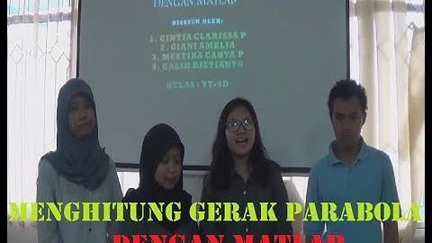 MENGHITUNG GERAK PARABOLA DENGAN MATLAB