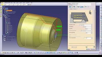 Catia V5. CNC Lathe Machining Tutorial