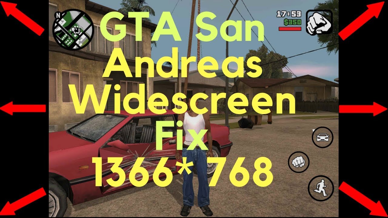 GTA San Andreas screen resolution fix