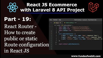 ReactJS Ecom Part 19: React Router - How to create public or static Route configuration in React