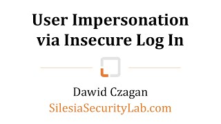 User Impersonation via Insecure Log In
