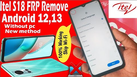 #howto to remove frp itel s18 without pc android 12,13 google account bypass new method 100%working