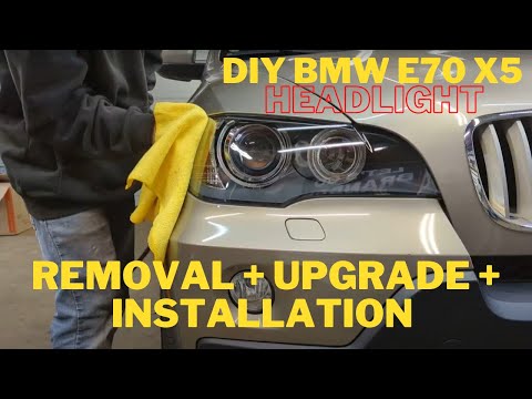 BMW E70 X5 HEADLIGHT REMOVAL + UPGRADE + INSTALL DIY