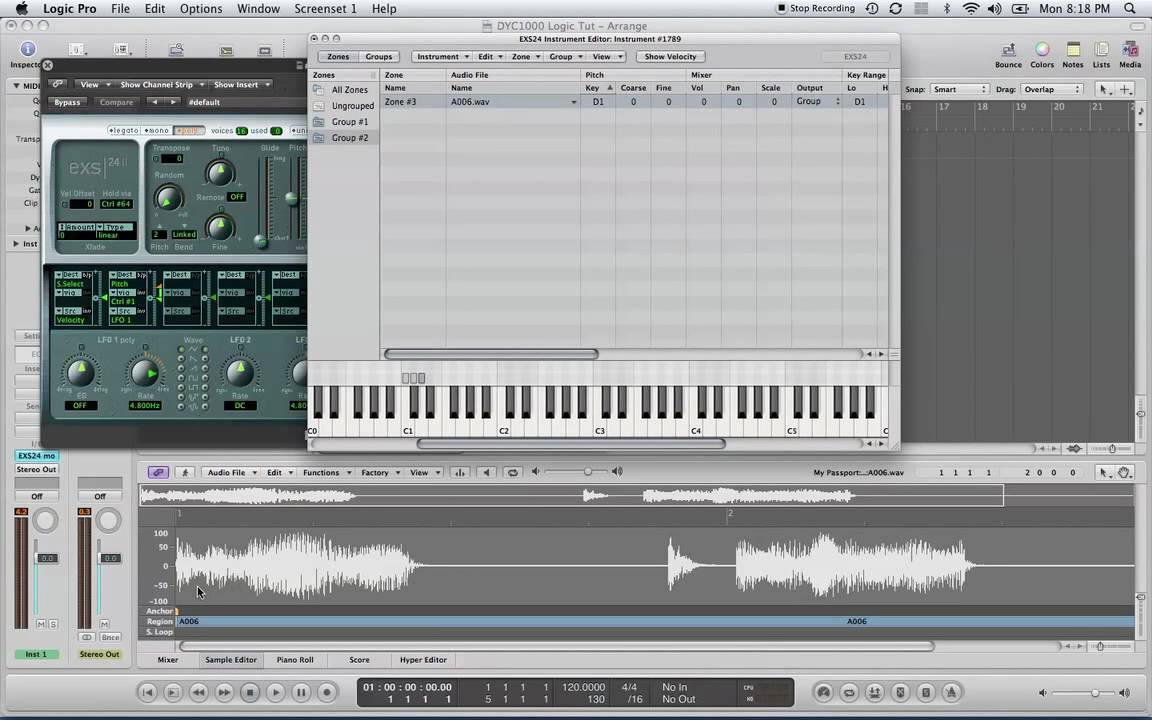Logic made easy: EXS24 Sampler tips (editing samples)