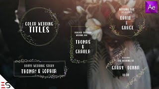Color Wedding Titles | Download After Effects Template
