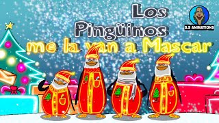 los pingüinos me la van a mascar - Christmas music but it's animated