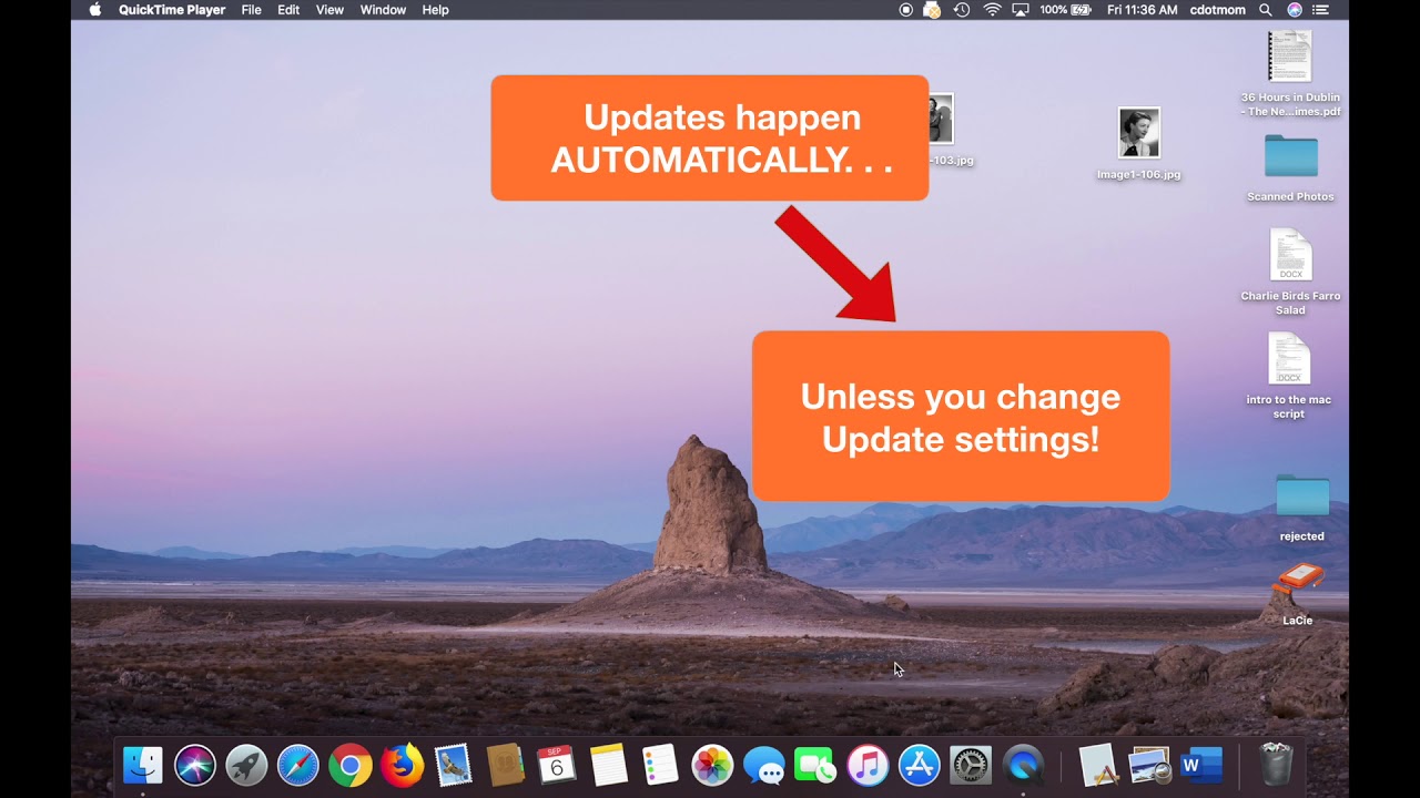 turn updates off for mac