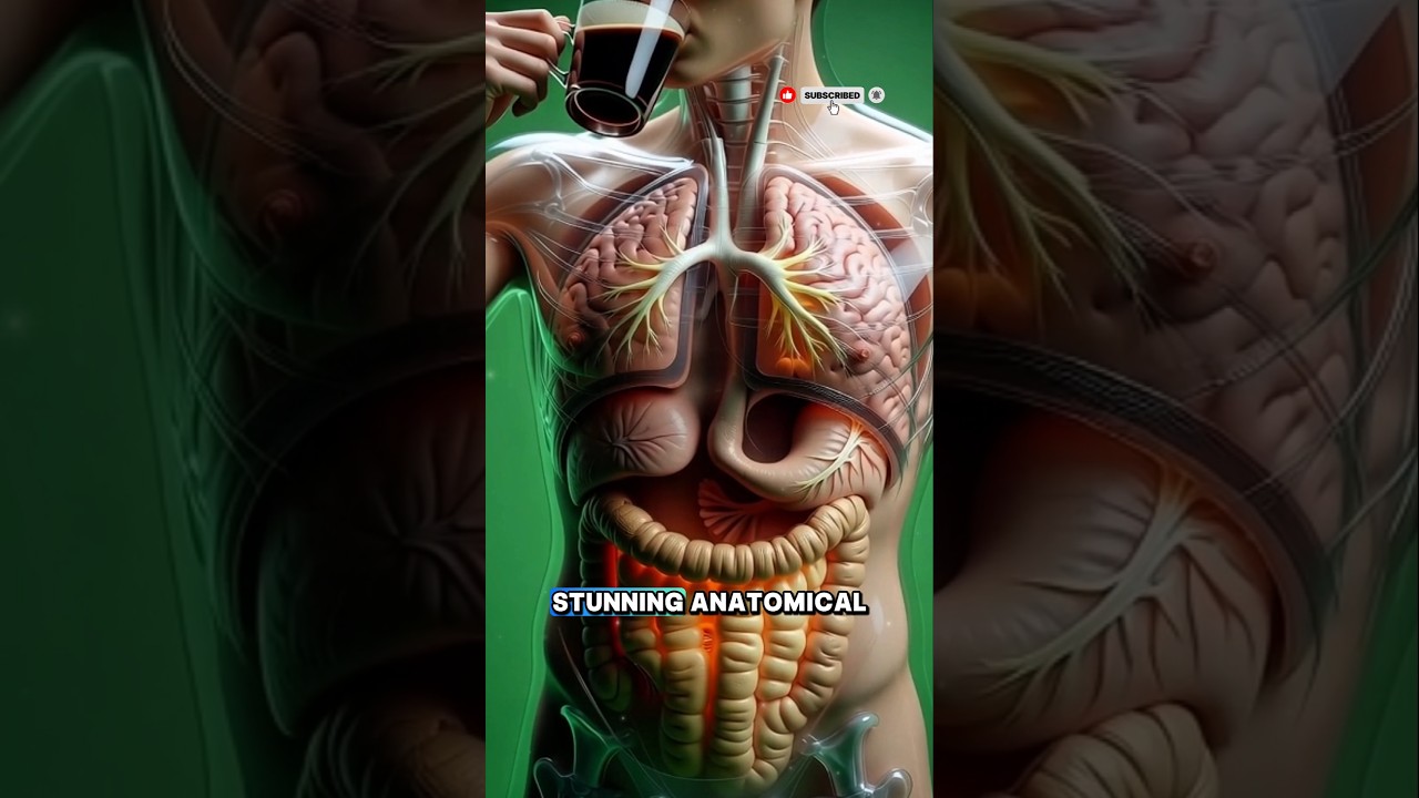 "Black Coffee in Your Body: 3D Anatomical Visualization of Benefits & Effects