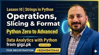 Information Python Zero to Advanced | Working with Strings in Python (Operations, Slicing, Format) #W3SKILLSET News