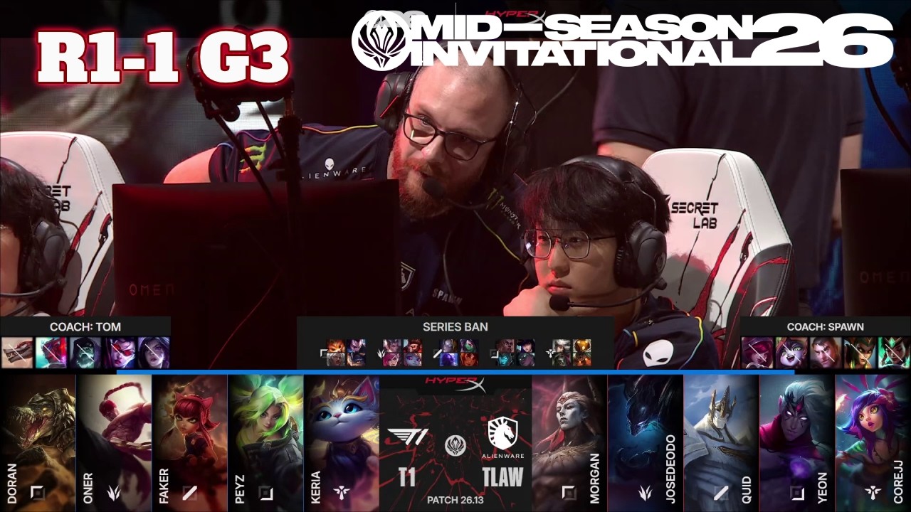 T1 vs TLAW - Game 3 | Round 1 LoL MSI 2026 Play-In Stage | T1 vs Team Liquid Alienware G3 full game