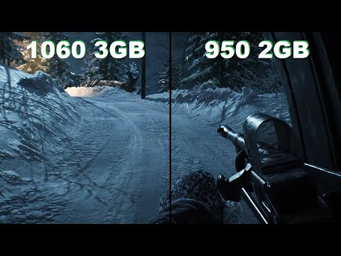 teknisk beskydning skyde GTX 1060 3GB vs GTX 950 2GB - YouTube