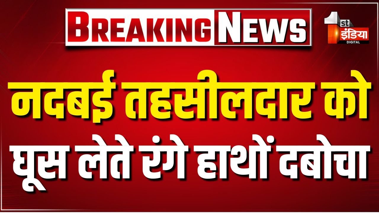 ACB Trap: Nadbai तहसीलदार विनोद मीणा को किया ट्रैप, 80 हजार रुपए की घूस लेते रंगे हाथों दबोचा