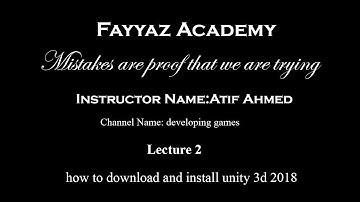 how to download and install unity 3d 2018 in urdu