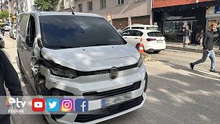 PANELVAN PARK HALİNDEKİ 5 ARACA ÇARPTI 2 YARALI